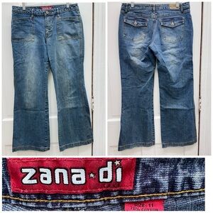 Zana di wide leg‎ denim jeans women's 11 vintage y2k